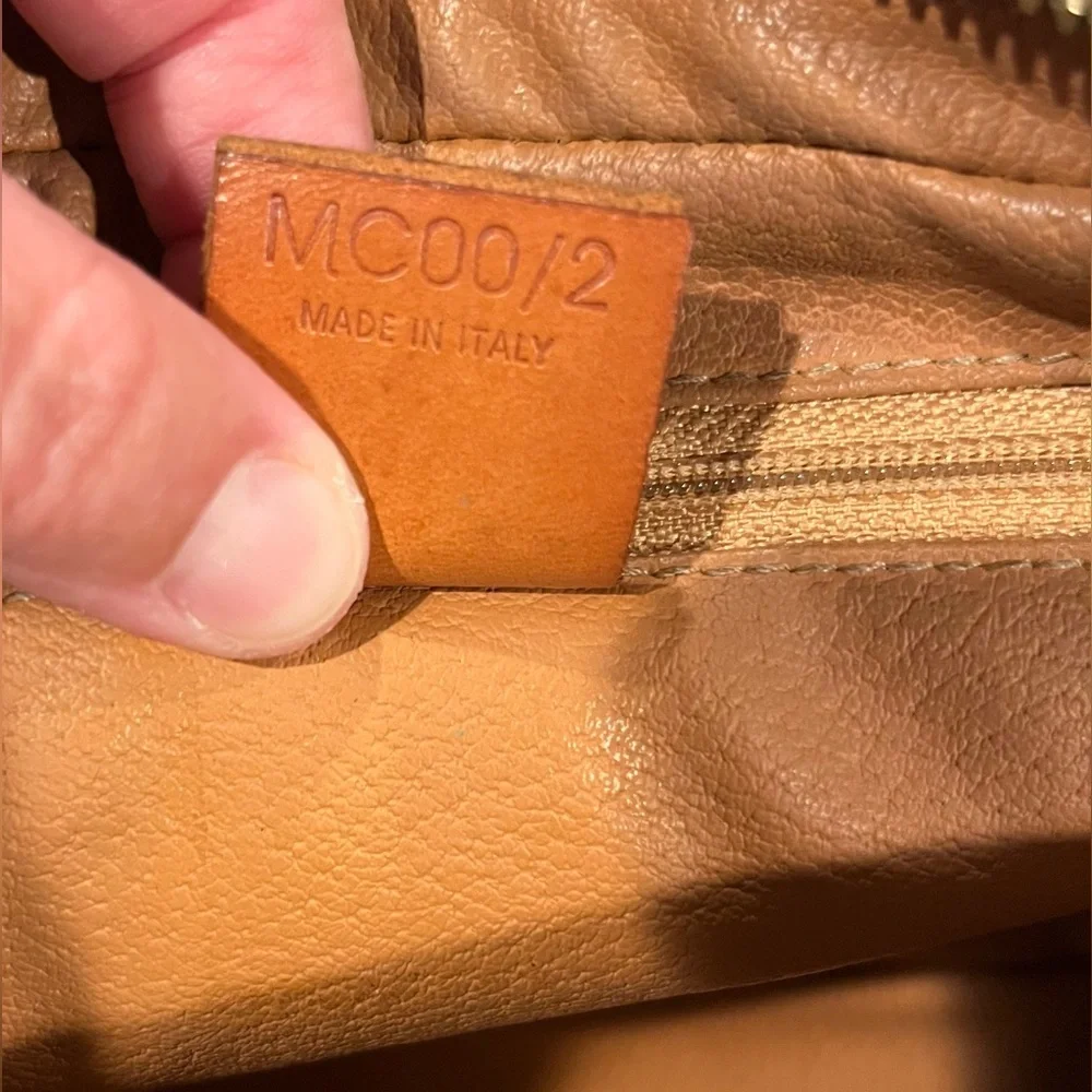Celine Brown Monogram Wristlet Clutch with Tan Trim *READ*